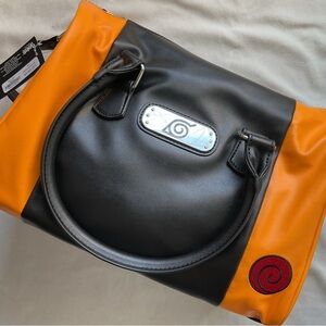 Spencer's Black and Orange Shoulder Bag